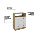 Ver imagem 2 de Cômoda Infantil Smim Peroba em 100% Mdf Branco com Carvalho