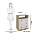 Ver imagem 3 de Cômoda Infantil Smim Peroba em 100% Mdf Branco com Carvalho