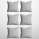 Ver imagem 1 de Kit 6 Capas de Almofada Bouclé 50x50 Decorativa Cinza Claro