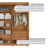 Guarda-roupa Casal 6 Portas com Pés 100% Mdf Loop - 9