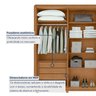 Guarda-roupa Casal 6 Portas com Pés 100% Mdf Loop - 7