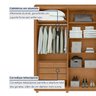 Guarda-roupa Casal 6 Portas com Pés 100% Mdf Loop - 11