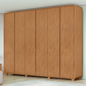 Guarda-roupa Casal 6 Portas com Pés 100% Mdf Loop
