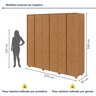 Guarda-roupa Casal 6 Portas com Pés 100% Mdf Loop - 4