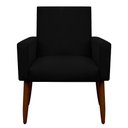 Ver imagem 2 de Poltrona Decorativa para Sala e Quarto Nina Suede Herrero Cor:preto