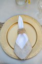 Ver imagem 3 de Kit 12 Sousplat Redondo Dourado Polipropileno 33cm Rafimex