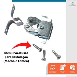 Kit 20 Fecho rolete zincado para móveis e armário - Starfer - 2