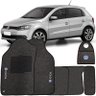 Jogo Tapete Automotivo Carpete + Lixeira Gol G6 2012 à 2016 Soft Logo Bordado Grafite 6 Peças S/M SO - 2
