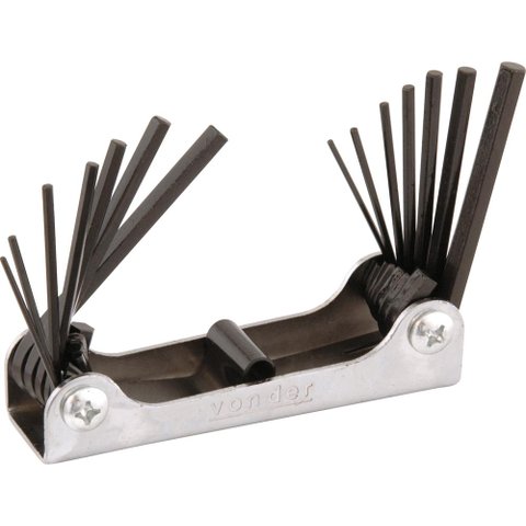 Jogo Chave Hexagonal Allen Combinado 1,5-6,0mm 1/16-1/4 Can