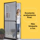 Ver imagem 4 de Mosquiteira para Porta 080x2,10 Preta com Tela Resistente À Pets