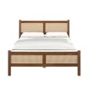 Ver imagem 6 de Cama de Casal Madeira Maciça com Rattan 140 X 190 Cm Castanho Cefira  Idimex