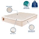 Ver imagem 4 de Colchão Queen Prorelax Size 158x198x36 Látex Firm Molas Ensacadas Pillow Top com Látex - Bege
