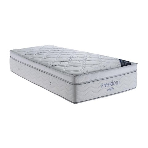 Colchão Solteiro Ortobom Freedom (88x188x32) - Mola Superpocket, Pillow Top, Espuma Viscoelástica 