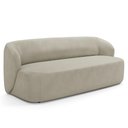 Ver imagem 1 de Sofá 3 Lugares Orgânico para Sala de Estar Living 205cm Heidy F04 Veludo Bege - Lyam Decor