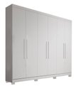 Ver imagem 1 de Guarda-roupa Solteiro 6 Portas 1,80m com Pés - Sergipe-branco - Bianchi Móveis
