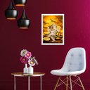 Ver imagem 2 de Quadro Arquétipo Ganesha Ouro 45x34cm - com Vidro:madeira Branca