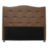 Kit Cabeceira E Puff Pé De Cama Box Estofado Beatriz Suede Anchar Estofados Largura 193 Cm ( Casal - 5