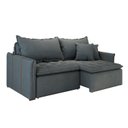 Ver imagem 2 de Sofá Cama Retrátil em Madeira Eucalipto e Veludo 200cm Creta