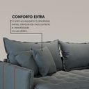 Ver imagem 5 de Sofá Cama Retrátil em Madeira Eucalipto e Veludo 200cm Creta