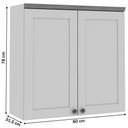 Ver imagem 2 de Armário Aéreo Cozinha 2 Portas Branco Fosco 1505 - Genialflex