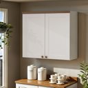 Ver imagem 1 de Armário Aéreo Cozinha 2 Portas Branco Fosco 1505 - Genialflex