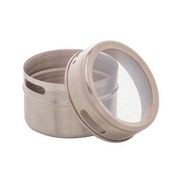 Porta Condimentos de Aço Inox C/tampa Acrílica e Suporte Imantado 6 Peças Lyor - 5