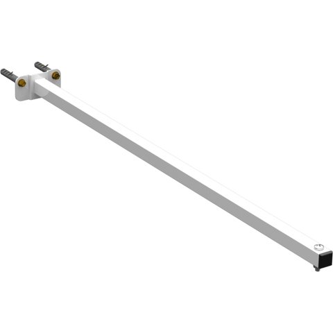 Suporte Refletor Base Reta Braço 80 Cm Branco