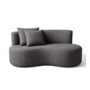 Ver imagem 2 de Sofá Decorativo Curvo Orgânico Nature Gaia Boucle Cinza - Montanaris Decor