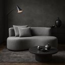 Ver imagem 1 de Sofá Decorativo Curvo Orgânico Nature Gaia Boucle Cinza - Montanaris Decor