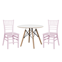 Ver imagem 1 de Conjunto Infantil Mesa Eames 60cm com 2 Cadeiras Tiffany Polipropileno Kids