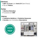 Ver imagem 4 de Guarda Roupa Casal Platina 6 Portas 6 Gavetas MDF Laqueado Branco Absoluto Milani Movelaria