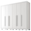 Ver imagem 1 de Guarda Roupa Casal Platina 6 Portas 6 Gavetas MDF Laqueado Branco Absoluto Milani Movelaria