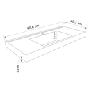 Ver imagem 4 de Conjunto de Banheiro com Cuba Vittare 80cm Estilare Cnj5006 Carvalho/branco Gaveta Direita
