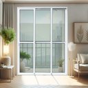 Ver imagem 3 de Porta Correr 3F.Móv.1/3 210 x 120 Elite c/Fechadura Tetra V.Liso Branco Brimak