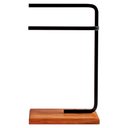 Ver imagem 4 de Kit 2 Porta Toalhas de Rosto Eleganza Metal Preto e Madeira - Pallazio