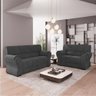 Conjunto de Sofá 2 e 3 Lugares Holanda Cinza Suede - 2