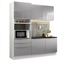 Ver imagem 3 de Armário de Cozinha Compacta 180cm Branco/Cinza Lux Madesa 01