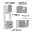 Ver imagem 5 de Armário de Cozinha Compacta 180cm Branco/Cinza Lux Madesa 01