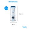 Umidificador de Ar Ultrassônico Inteligente Bivolt com Medidor de Temperatura e Umidade 2,5l Elgin - 6