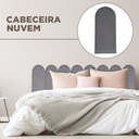 Ver imagem 3 de Cabeceira Nuvem Estofada Casal 7 Placas Suede Macio 45x20cm:chumbo