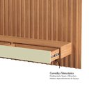 Ver imagem 4 de Painel para Tv até 75 Polegadas 2 Gavetas 183cm Ripado Freijó/off White - Dalla Costa