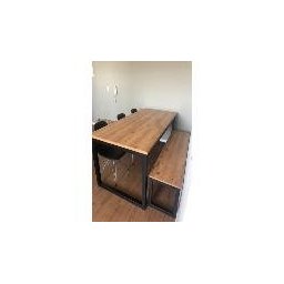 Mesa Estilo/Modelo Industrial com 1 banco (1,60 x 0,80) - 2