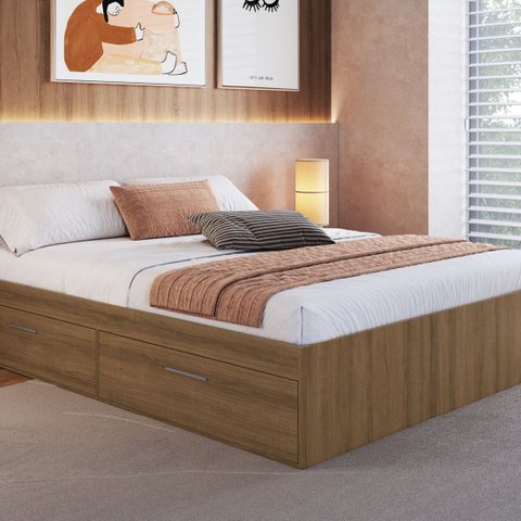 Cama Casal Queen com 4 Portas Tókio para Colchões 200x160 Cm Ct1160 Art In Móveis