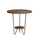 Ver imagem 2 de Mesa Lateral Redonda Industrial Italy Ferro Cobre e Tampo Amêndoa