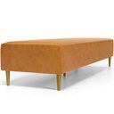 Ver imagem 7 de Kit 02 Puffs Decorativo Sala de Estar Bali W01 Pés Palito 210x60cm Couríssimo Whisky - Lyam Decor