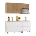 Ver imagem 1 de Cozinha 100% Mdf 4 Peças Rainha Nature/branco