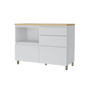 Ver imagem 5 de Cozinha 100% Mdf 4 Peças Rainha Nature/branco