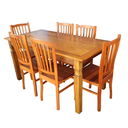 Ver imagem 1 de Conjunto Mesa Rústica 160x80cm Com 6 Cadeiras em Madeira de Demolição Sudeste Rústico