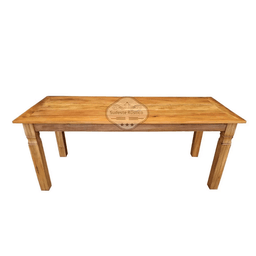 Conjunto Mesa Rústica 160x80cm Com 6 Cadeiras em Madeira de Demolição Sudeste Rústico - 6