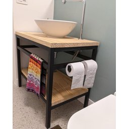 Gabinete para Lavabo Industrial 60x45x75alt com 1 Prateleira e suporte para toalha e papel Pinus 30m - 2 Gabinete para Lavabo Industrial 60x45x75alt com 1 Prateleira e suporte para toalha e papel Pinus 30m - 2